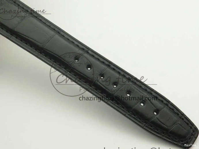 MIROTIME 0303 Supportive Portofino Automatic SS AF 1:1 Best Edition White Dial on Black Croco Leather Strap A 7184